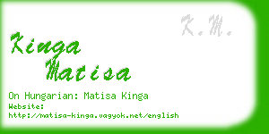 kinga matisa business card